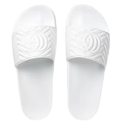 Dép Gucci Matelassé Rubber Pool Slides Màu Trắng Size 39 - Dép - Vua Hàng Hiệu