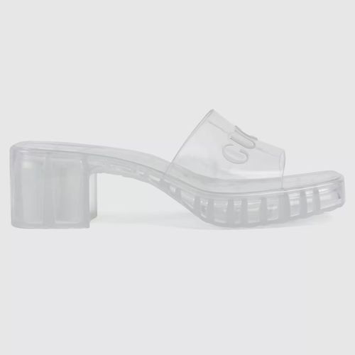 Dép Gucci Women's Slide Sandal With Gucci Logo Màu Trong Suốt Size 37-2