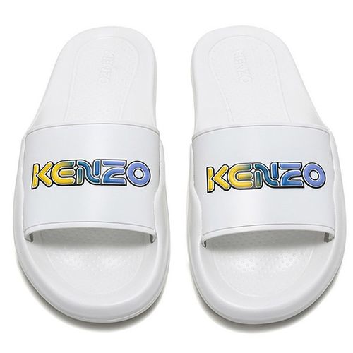 Dép Kenzo Street Style Plain Logo Shower Sandals Màu Trắng