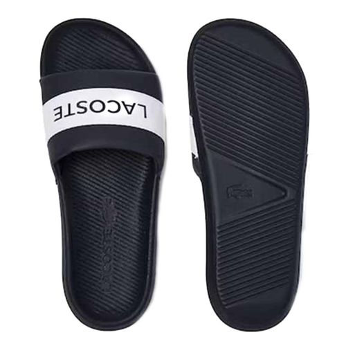 Dép Lacoste Men's Croco Slides Textile Logo Màu Xanh Navy Size 39.5