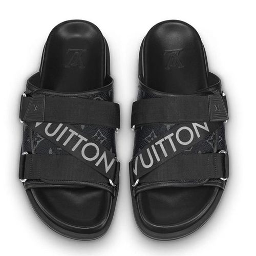 Dép Louis Vuitton Honolulu Mule Sandal Màu Đen