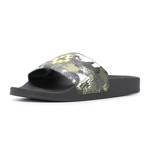 Dép Marcelo Burlon - Dép Marcelo Burlon County Of Milan Camouflage-Print Logo Slides Màu Đen Xám - Vua Hàng Hiệu