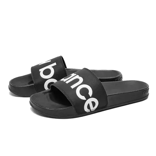 Dép New Balance Black White Logo Màu Đen Size 37.5