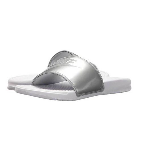Dép Nike Benassi JDI Sandals White/Wolf Grey Màu Trắng Xám