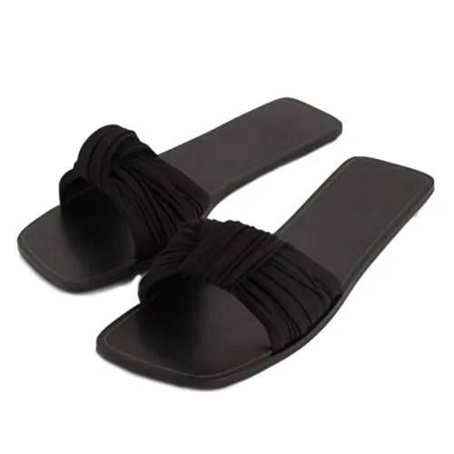 Dép Quai Ngang Nữ Charles & Keith CNK CK1-70580154 Màu Đen