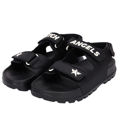 Dép Stretch Angels Rubber Velcro Sandals Black A-22S-SWSH80023-BKS Màu Đen Size 240