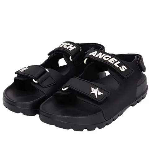 Dép Stretch Angels Rubber Velcro Sandals Black A-22S-SWSH80023-BKS Màu Đen Size 250