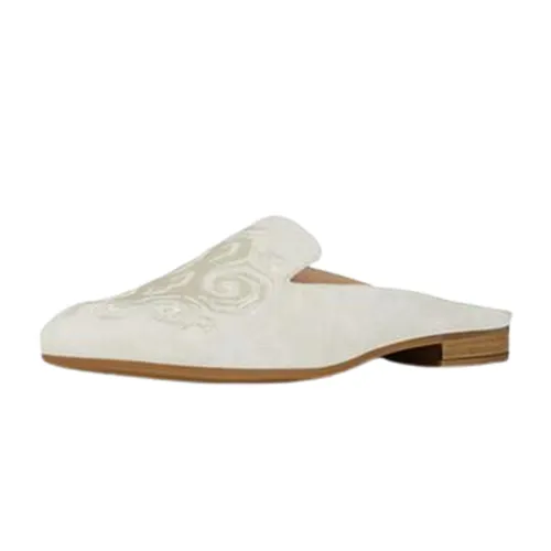 Dép Sục Nữ Geox D Marlyna A Họa Tiết Thêu Màu Kem Size 36