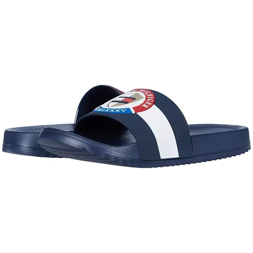 Dép Tommy Hilfiger - Dép Tommy Hilfiger Men Navy Logo Reboot Slides Màu Xanh Navy - Vua Hàng Hiệu