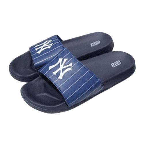 Dép Unisex MLB Yankees Xanh Navy Kẻ Sọc Size 41