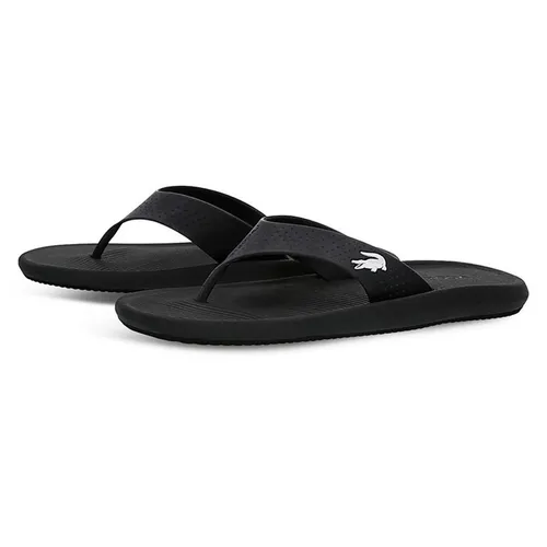 Dép Xỏ Ngón Lacoste Men's Croco Sandal 219 1 CMA Slippers Màu Đen Size 41