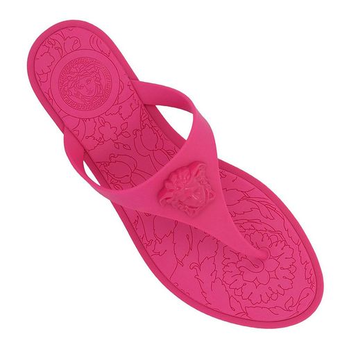 Dép Xỏ Ngón Versace Flat Sandals Pink Women DSR257CS Màu Hồng-2