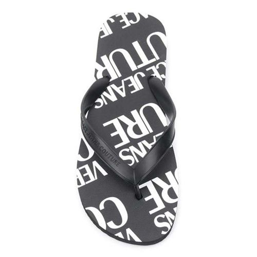 Dép Xỏ Ngón Versace Jeans Couture Logo Print Flip-Flops Màu Đen