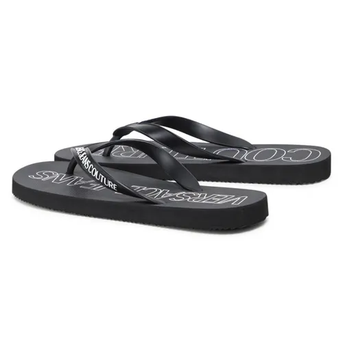 Dép Xỏ Ngón Versace Jeans Couture Rubber Slides 72YA3SQ7 ZS193 899 Màu Đen Size 42