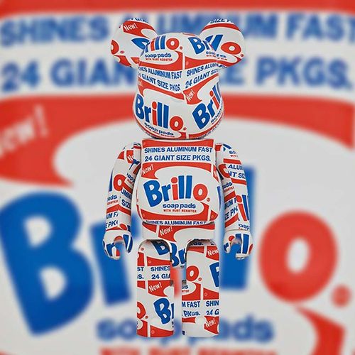 Đồ Chơi Mô Hình Bearbrick Andy Warhol Brillo Phối Màu Size 100% + 400%-2