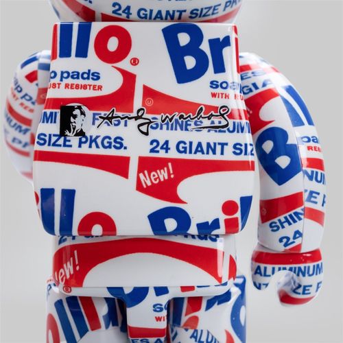 Đồ Chơi Mô Hình Bearbrick Andy Warhol Brillo Phối Màu Size 100% + 400%-5