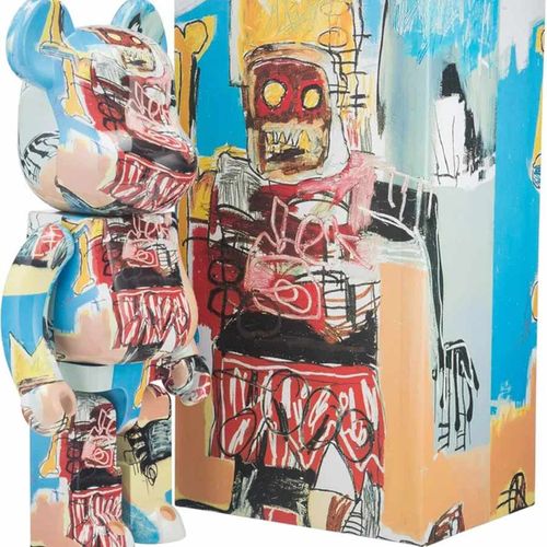 Đồ Chơi Mô Hình Bearbrick Jean-Michel Basquiat #6 Phối Màu Size 100% + 400%-2