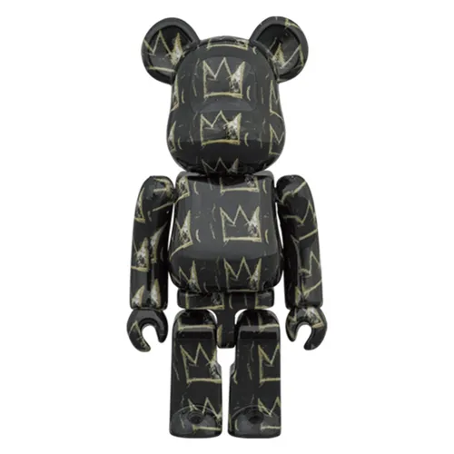Đồ Chơi Mô Hình Bearbrick Jean Michel Basquiat #8 Màu Đen Size 1000%