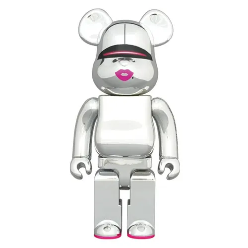 Đồ Chơi Mô Hình Bearbrick Sorayama 2G Silver Ver 2G Màu Bạc Size 1000%