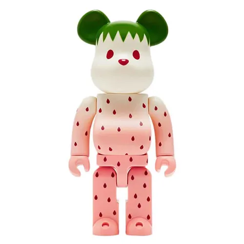 Đồ Chơi Mô Hình Bearbrick X Clot Summer Fruits Snow Strawberry Màu Hồng Trắng Size 1000%