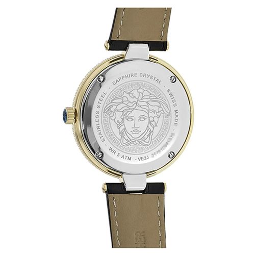 Đồng Hồ Nữ Versace New Lady Gold Plated Black Dial Leather Strap Women's Watch VE2J00421 Màu Vàng Đen-1