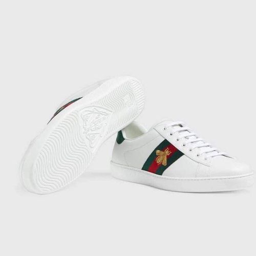 Giày Gucci Ace Embroidered Sneaker White Leather With Bee Màu Trắng Size 41.5-1