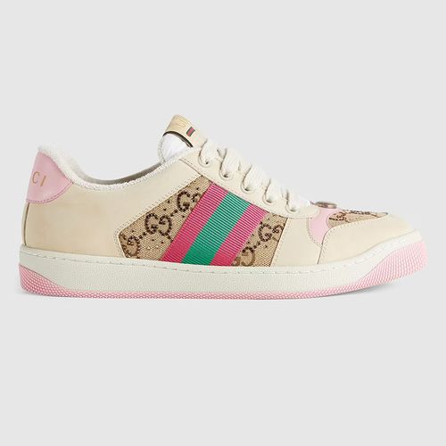 Giày Thể Thao Gucci Women's Screener Sneaker  With Crystals Phối Màu Size 35.5-2