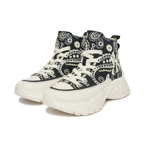 Giày Thể Thao MLB Chunky High Light Paisley New York Yankees 3ASHULP2N-50BKS Màu Đen Size 235