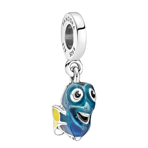 Hạt Vòng Charm Pandora Disney Pixar Dory Dangle 792025C01 Màu Xanh Lam/Bạc/Vàng - Trang sức - Vua Hàng Hiệu