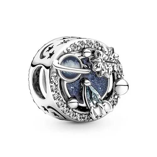 Hạt Vòng Charm Pandora Un Voyage Dans La Galaxie 790028C01 Màu Bạc Xanh - Trang sức - Vua Hàng Hiệu