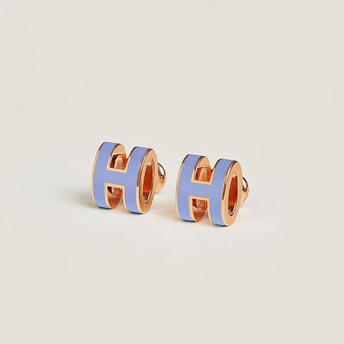 Khuyên Tai Hermès Mini Pop H Earrings Màu Tím-4