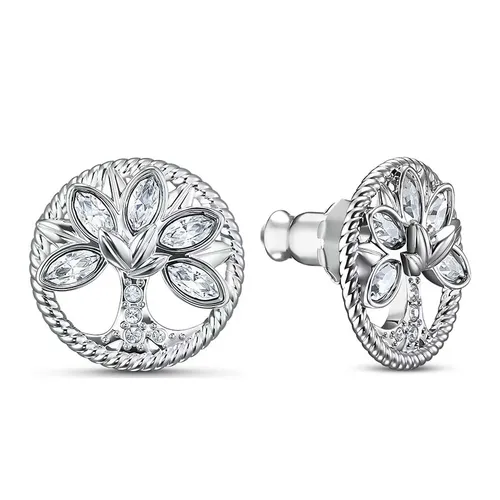 Trang sức Swarovski Trắng - Khuyên Tai Swarovski Symbolic Tree of Life Stud Pierced Earrings 5540301 Màu Trắng - Vua Hàng Hiệu