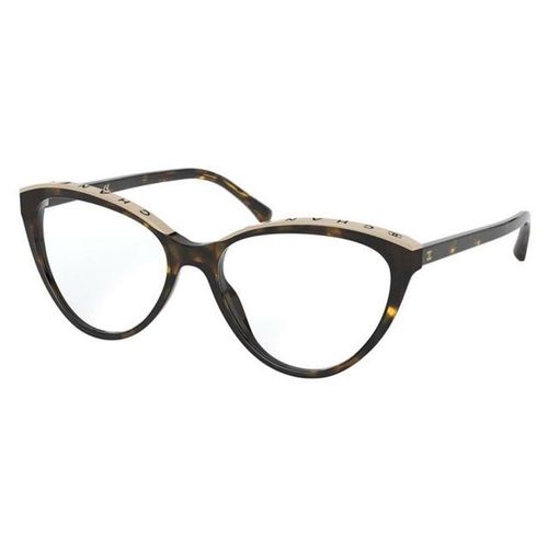 Kính Mắt Cận Chanel Eyeglasses Cat Eyes CH3393 C1682 Màu Nâu Be