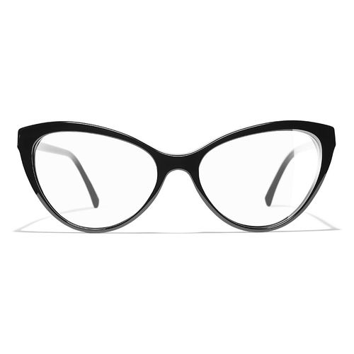 Kính Mắt Cận Chanel Eyeglasses Cat Eyes CH3393 C622 Màu Đen-3