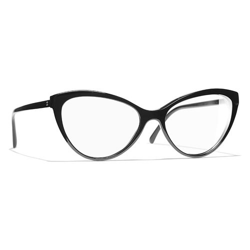 Kính Mắt Cận Chanel Eyeglasses Cat Eyes CH3393 C622 Màu Đen-4