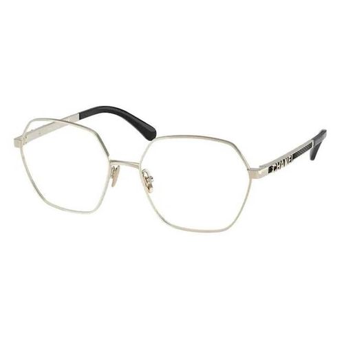 Kính Mắt Cận Chanel Round Eyeglasses CH2204 C134 Màu Vàng Đen Size 53