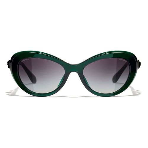 Kính Mát Chanel Cat Eye Sunglasses 5443H 1672 / S6 54 Màu Đen