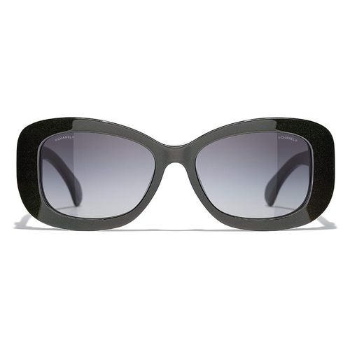 Kính Mát Chanel Sunglasses Rectangle CH5468B 1707S6 Màu Xanh Xám