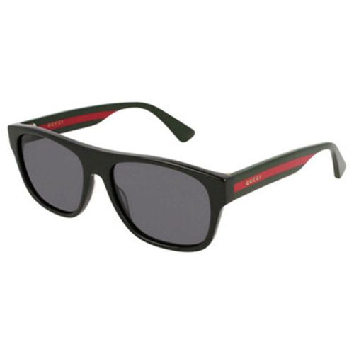 Kính Mát Gucci Polarized Grey Rectangular Men's Sunglasses GG0341S 002 56 Màu Xám-1