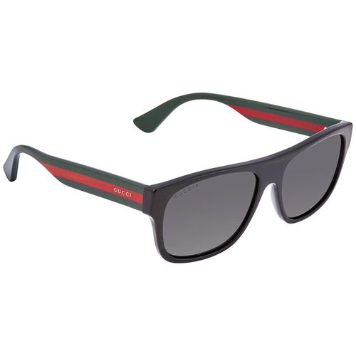 Kính Mát Gucci Polarized Grey Rectangular Men's Sunglasses GG0341S 002 56 Màu Xám-3