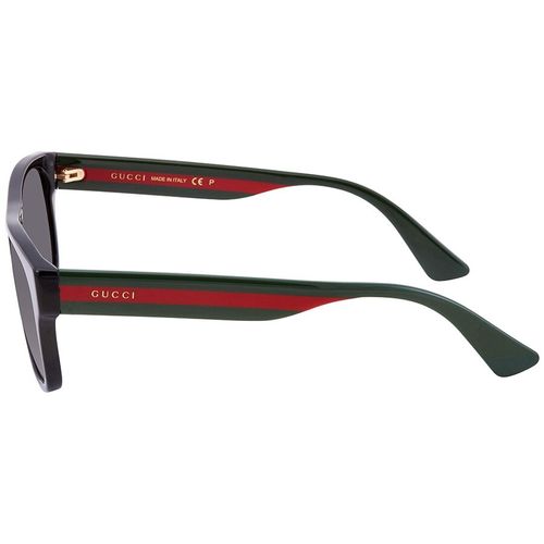 Kính Mát Gucci Polarized Grey Rectangular Men's Sunglasses GG0341S 002 56 Màu Xám-4