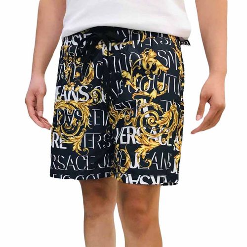 Quần Shorts Versace Jeans Couture Logo Couture Shorts Màu Đen - Vàng