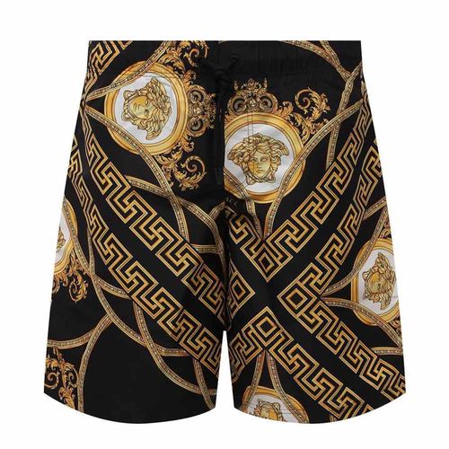 Quần Shorts Versace La Coupe Des Dieux Boardshorts Màu Vàng - Đen-1