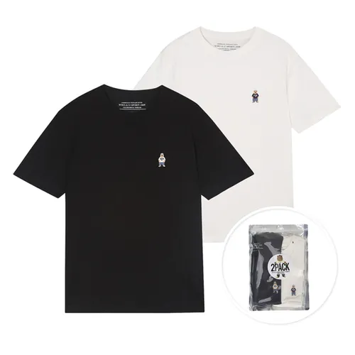 Set Áo Phông WHOAU Steve WHRAD3723U Gấu Đen – Trắng Size S