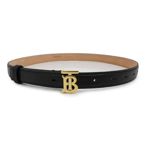 Thắt Lưng Nữ Burberry Ladies Black / Light Gold Monogram Buckled Belt 8023439 Màu Đen Mặt Vàng - Thắt lưng - Vua Hàng Hiệu