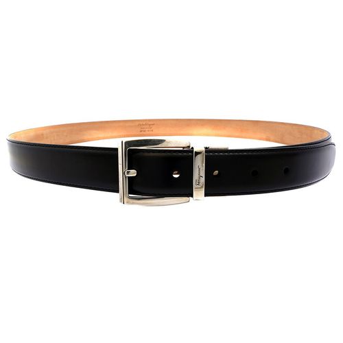 Thắt Lưng Nam Salvatore Ferragamo Black Leather Adjustable Belt, Brand Size 115