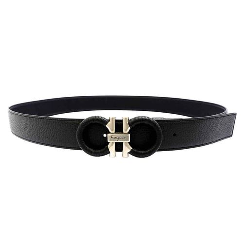 Thắt Lưng Nam Salvatore Ferragamo Double Adjustable Leather Gancini Belt, Brand 67A062 710777 Màu Đen Size 115