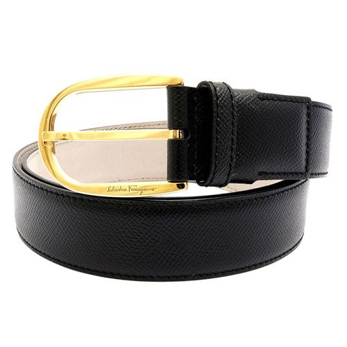 Thắt Lưng Nam Salvatore Ferragamo Men's Adjustable Leather Belt, Brand Màu Đen Size 105-3