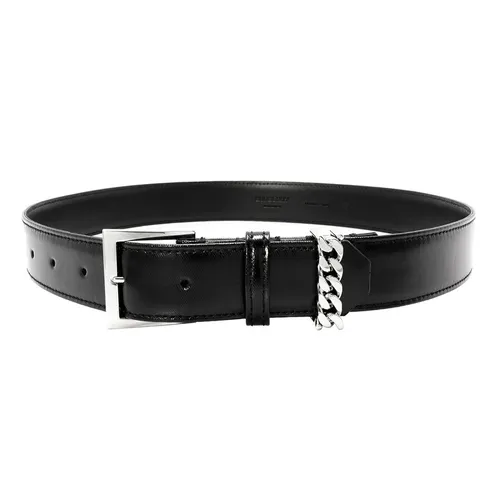 Thắt Lưng Nữ Burberry Chain Detail Horseferry Print Coated Canvas Belt, Brand Size Small 8023474 Màu Đen - Thắt lưng - Vua Hàng Hiệu