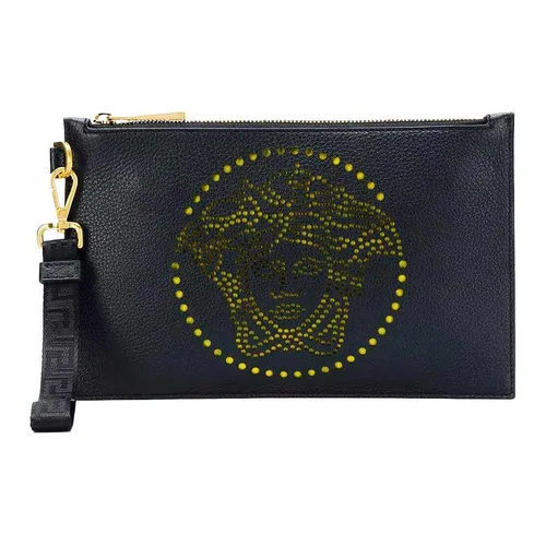 Túi Cầm Tay Versace Medusa Màu Đen